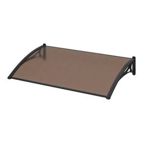 Toldo Fixo Porta Janela Policarbonato Fume 1M X 60Cm