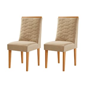 Conjunto com 2 Cadeiras MDF Eloise para Sala de Jantar Moderna Mobilia
