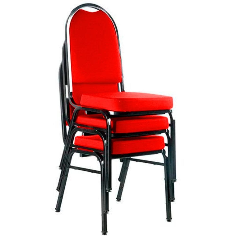 03 Cadeiras para Hotel e Auditório Linha Hotel Vermelho
