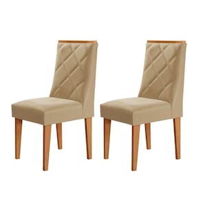 Conjunto com 2 Cadeiras MDF Isadora para Sala de Jantar Moderna Mobília