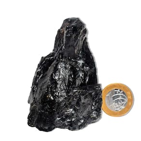 Ônix Preto Pedra Bruto Natural 250 a 300g Média 9cm Tipo B