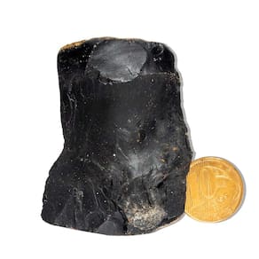 Ônix Preto Pedra Bruto Natural 75 a 100g Média 6,5cm Tipo B