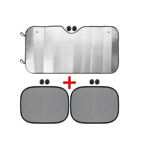 Kit Protetor De Parabrisa Tapa Sol Veicular Painel + Lateral