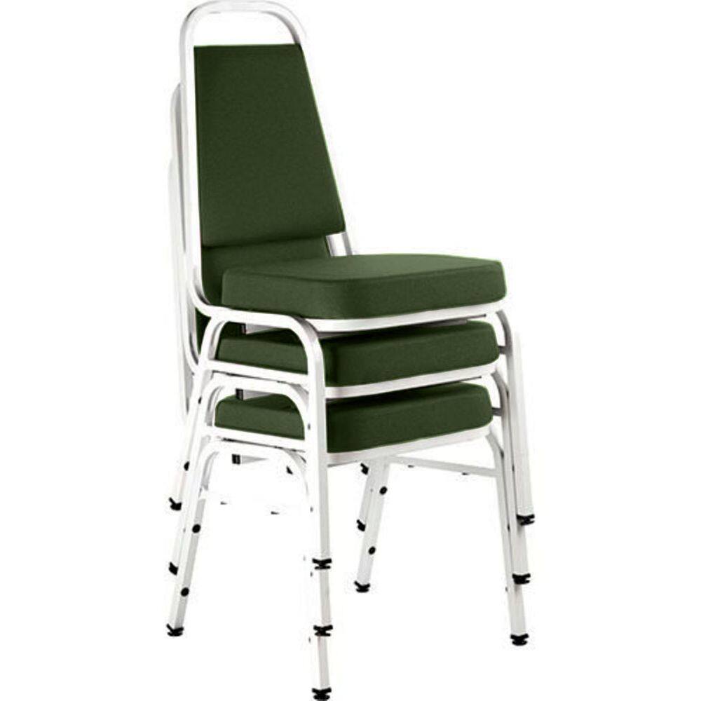 Kit com 3 Cadeiras Empilháveis Linha Hotel Plus Verde