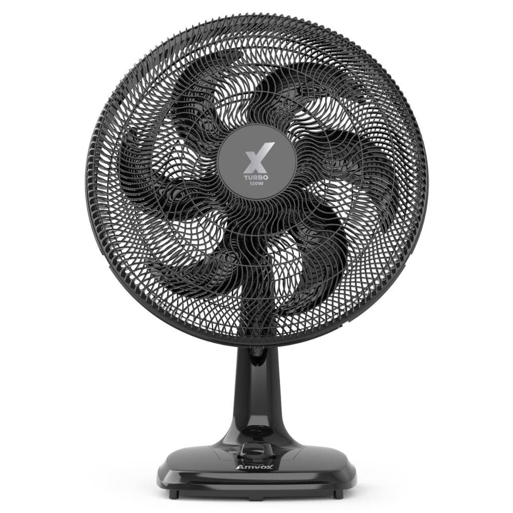 Ventilador de Mesa Amvox 50CM AMV 4126 TURBO 130W Black 220V