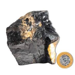 Ônix Preto Pedra Bruto Natural 800 a 1000g Média 12cm Tipo B