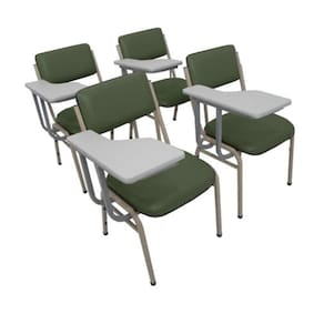 Kit com 4 Cadeiras Escolar Universitária para Auditórios Linha Hotel Smart Verde