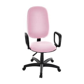 Cadeira Presidente para Escritório com Braços Linha Uno Rosa