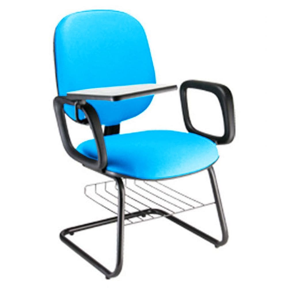 Cadeira Escolar Universitária com prancheta para Escolas Linha Uno Azul