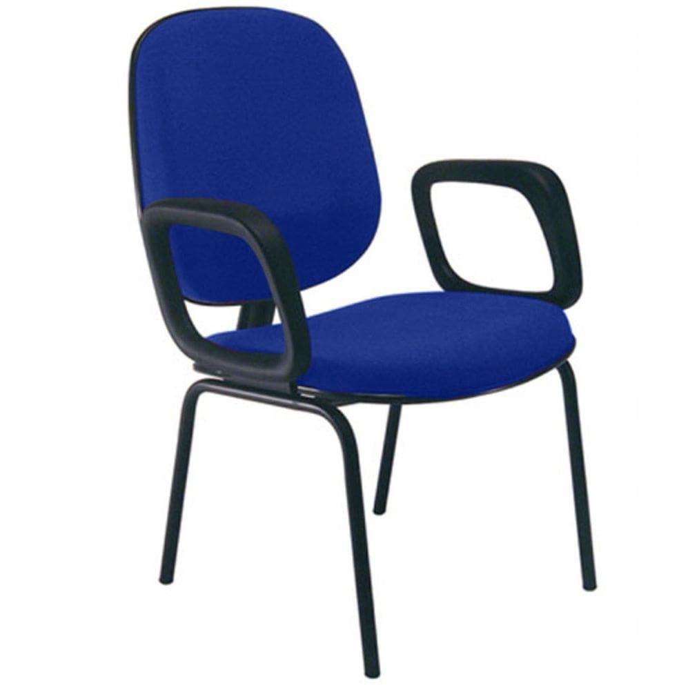 Cadeira para Igrejas Evangélicas com Braços Diretor para Escritório Linha Uno Azul