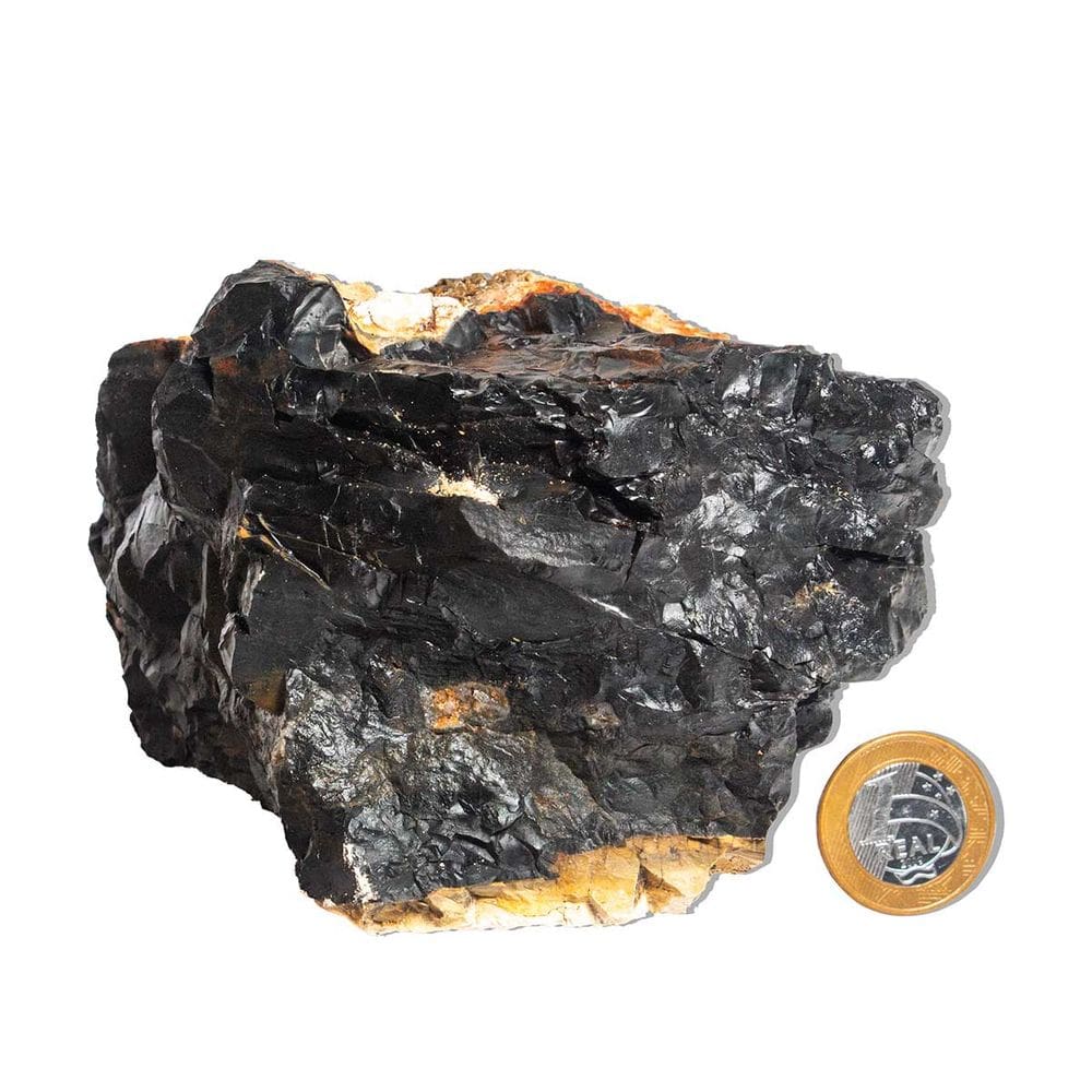 Ônix Preto Pedra Bruto Natural 1 a 1,5kg Média 12cm Tipo B