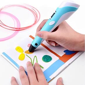 Caneta 3D Infantil Com Refil Usb E Acessório Incluso
