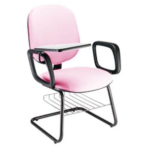 Cadeira Escolar Universitária com prancheta para Escolas Linha Uno Rosa
