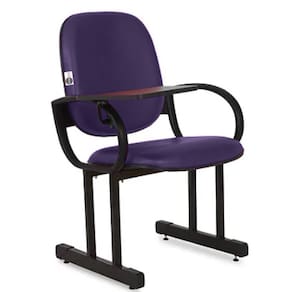 01 Cadeira Escolar para Auditório e Escolas com Prancheta Linha Dallas Auditório Roxo