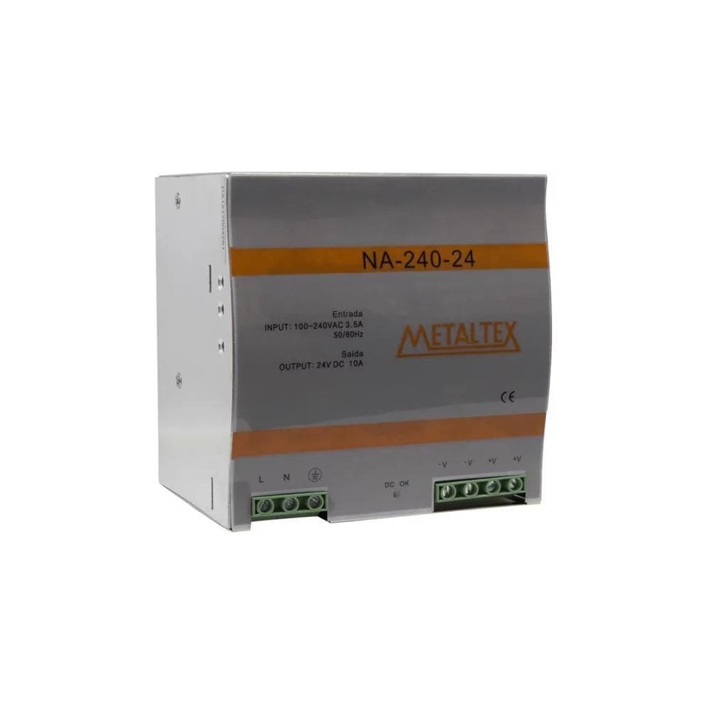 Fonte Chaveada 240W Saída 24Vcc Na-240-24 Metaltex