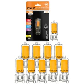 Kit 10 Lampada Filamento G9 Halopin 2W 220V Foxlux