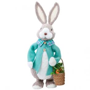 Coelho Decorativo Cinza Com Azul Un Cromus 1015918