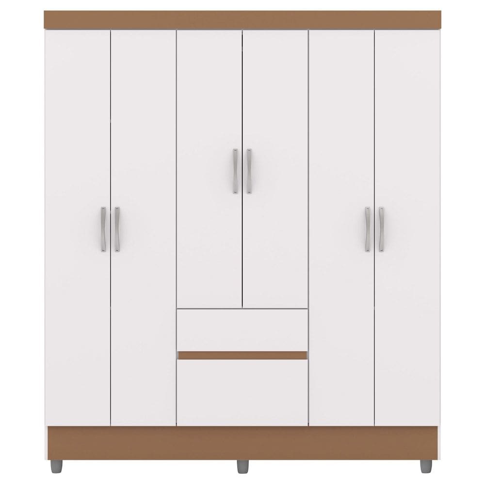 Guarda Roupa Casal 6P 2G 153 cm 10091 Branco Camarim VLR