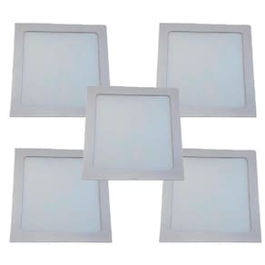 Kit 5 Painel Led Quadrado Embutir 18W 4000K Bivolt Foxlux