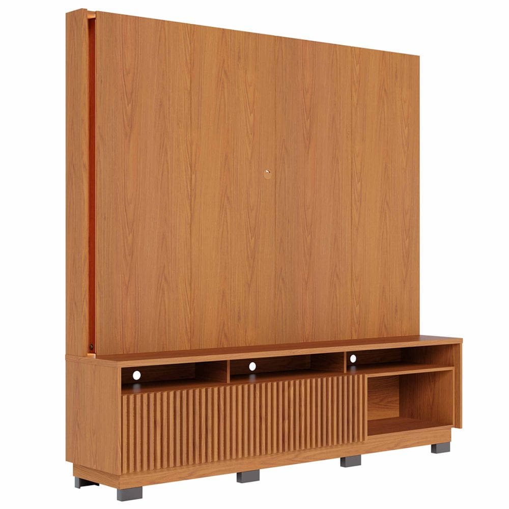 Estante Painel Para TV 75 Pol LED 200cm Yarden C04 Freijó - Lyam Decor