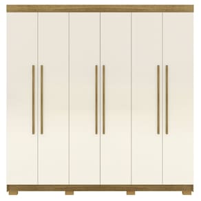 Guarda Roupa Casal 6 Portas 2G 218 cm 10037 Nature Champanhe VLR