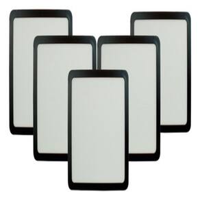 Kit 5 Painel de LED 24 W 4000k Quad Sobrepor Preto Foxlux