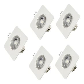 Kit 5 Spot LED Embutir Quadrado 5W Bivolt Luz Branca Foxlux