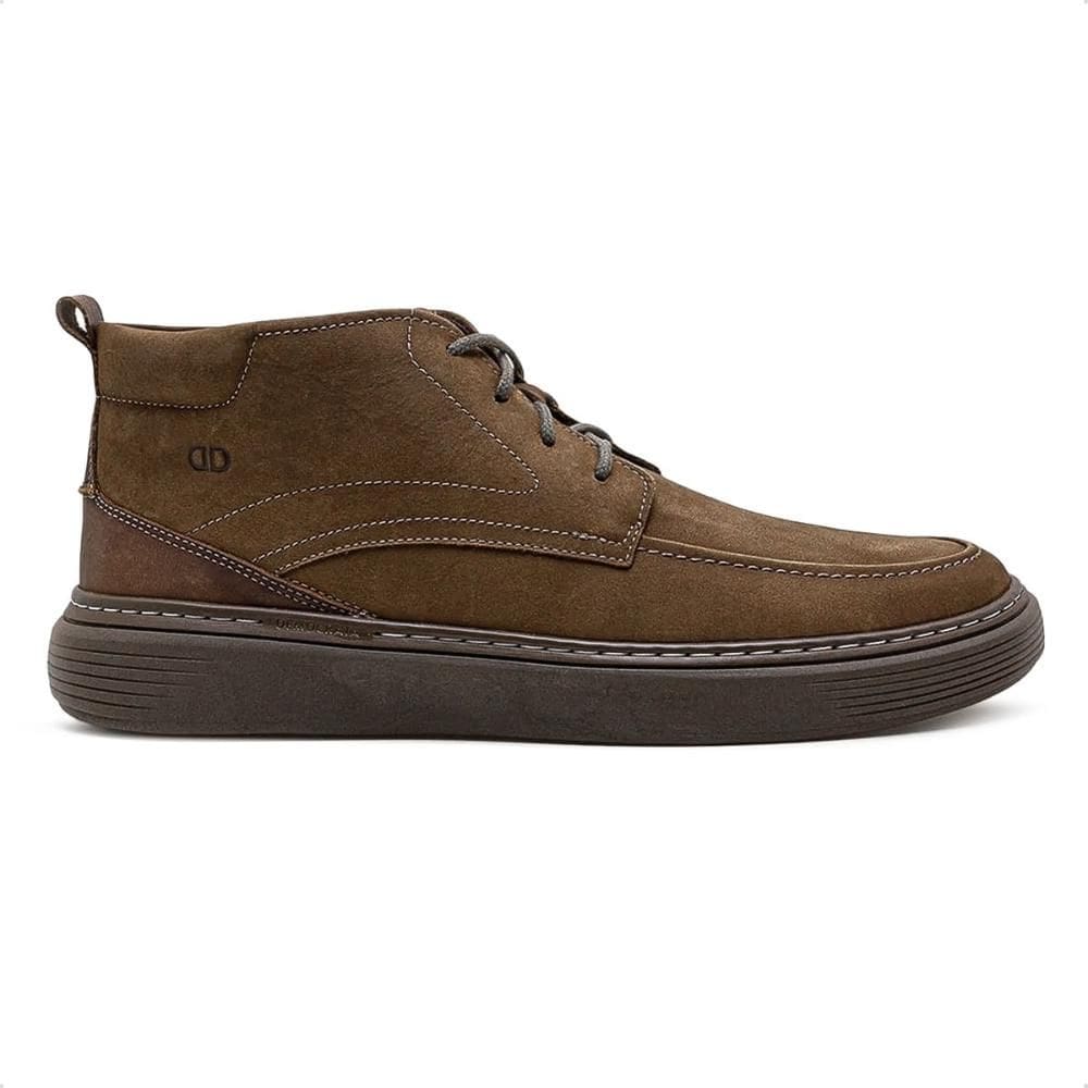 Bota Couro Democrata Denim Clash Cano Curto 240302