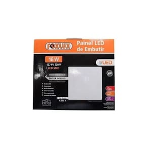 Kit 5 Painel LED 18W Downlight Biv 6500K Quad Embutir Foxlux