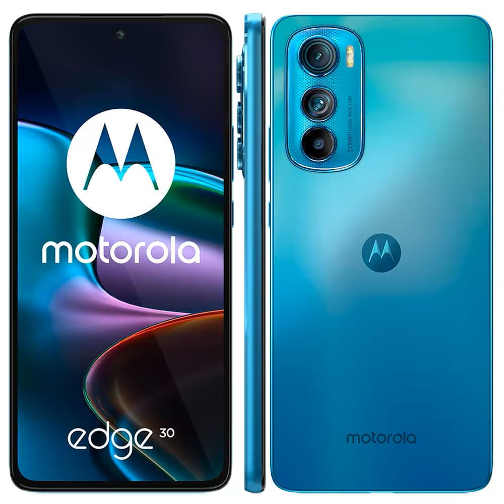 REEMBALADO: Motorola Edge 30 5G 256GB, 8GB RAM, Tela de 6.5 - Azul