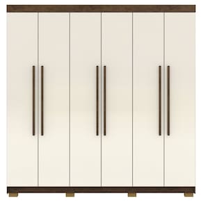 Guarda Roupa Casal 6 Portas 2G 218 cm 10037 Imbuia Champanhe VLR