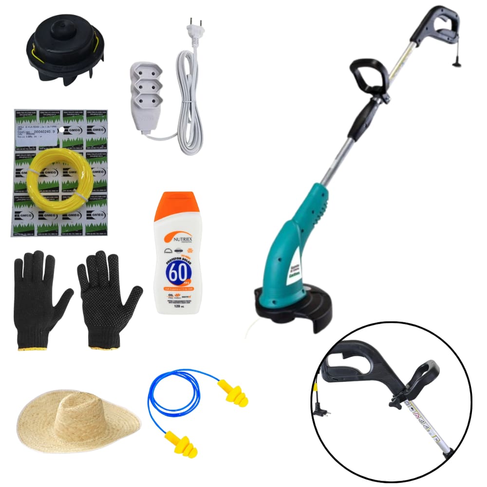 Aparador de Grama 1500W Bipartido Garthen com Kit de Alta Performance - Gam/1500bp