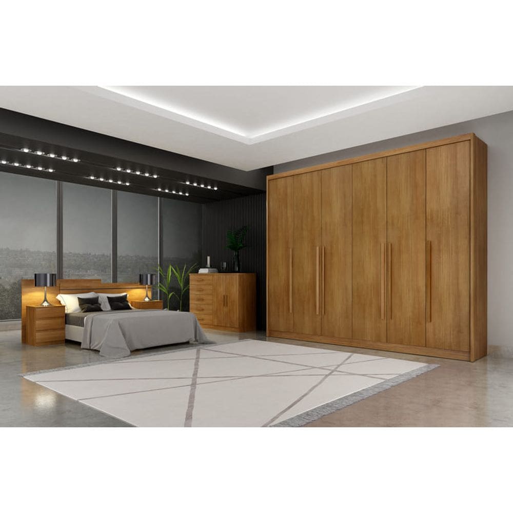 Guarda Roupa Casal 6 Portas 6 Gavetas - Orfeus-Cumaru - Móveis Novo Horizonte