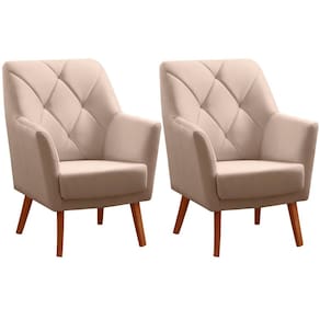 Kit 2 Poltronas para Sala e Escritório Decorativas Héstia