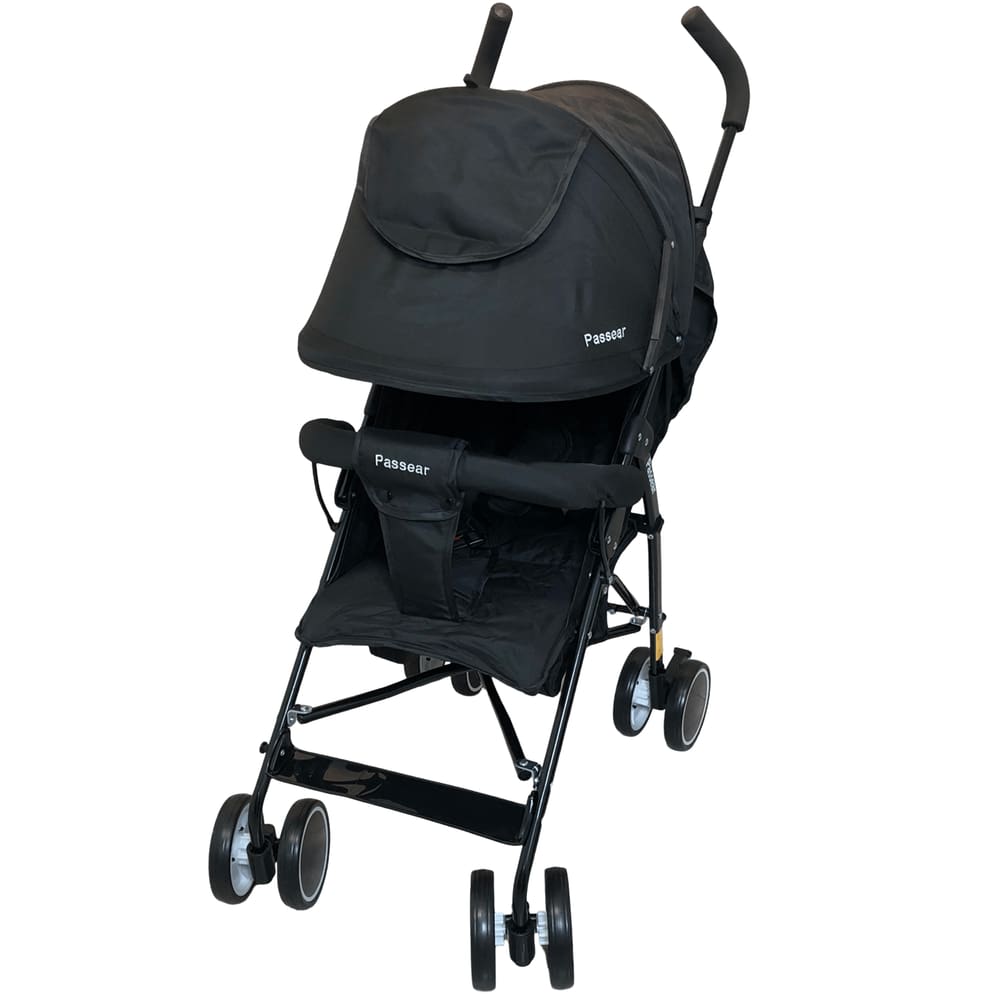 Carrinho de Bebe Passeio Guarda Chuva Passear Baby Alfa Preto