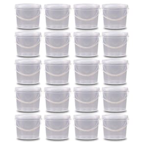Balde Para Tintas Plásticas 2.2L Transparente - Kit 20 Pçs