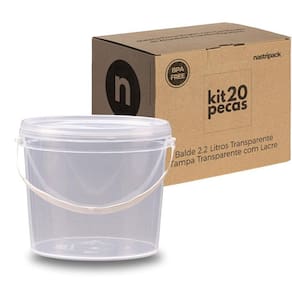 Balde Para Despejar Tinta 2.2L Transparente - Kit 20 Pçs