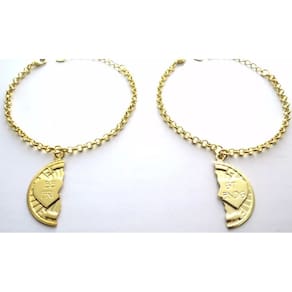 Pulseira Best Friends Amigas Folheado a Ouro 18k