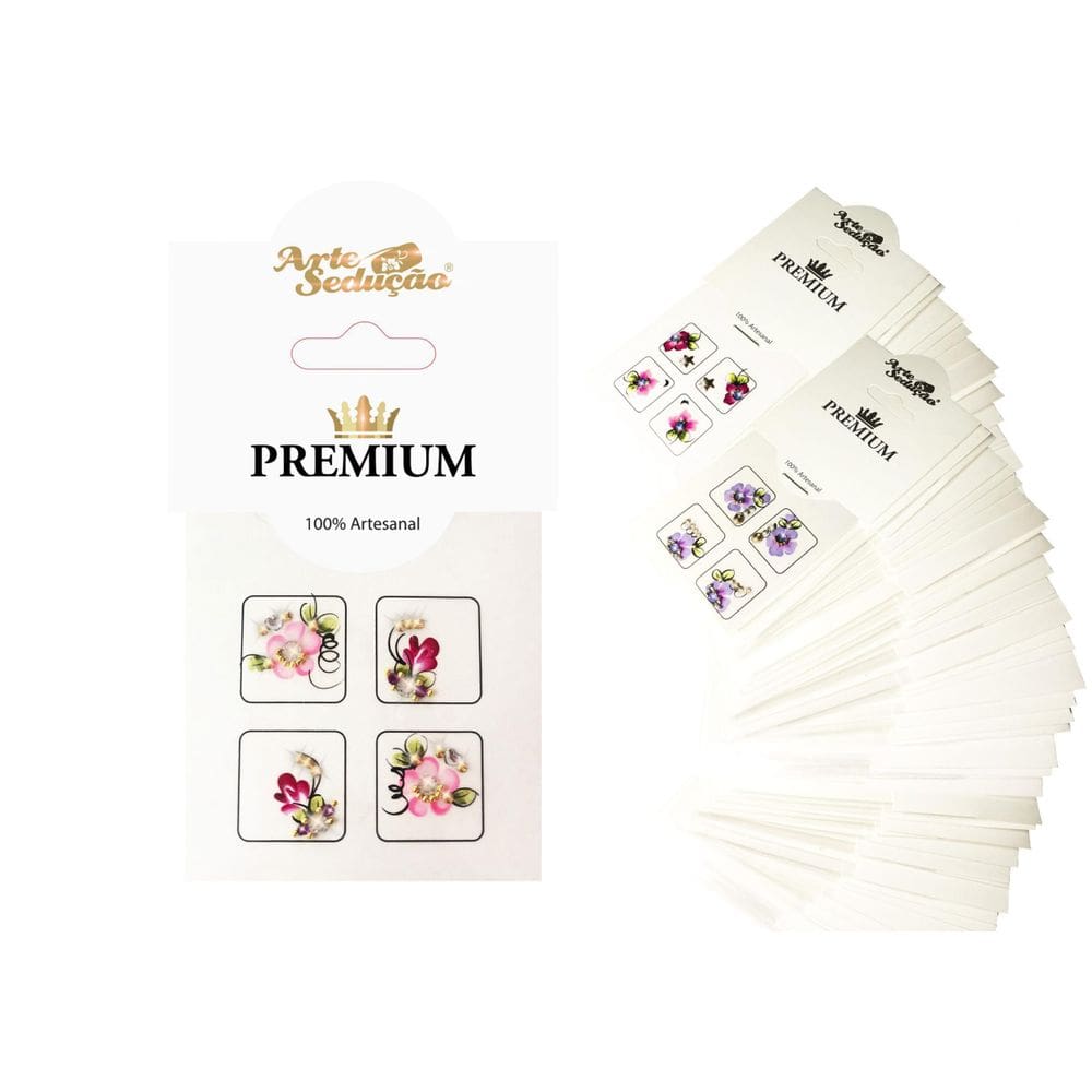 Kit 400 Adesivos De Unhas Arte Sedução Premium