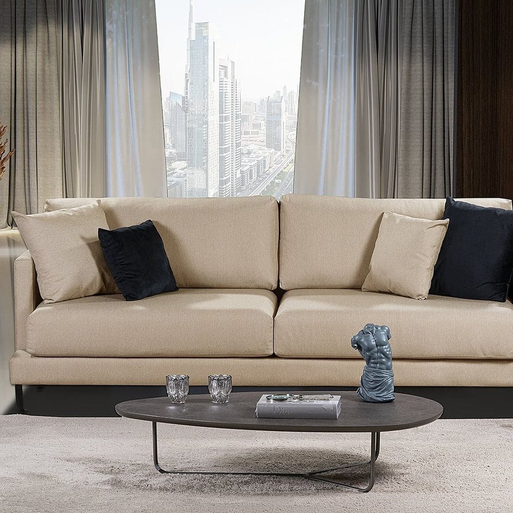 Sofá São Luiz Living 3 Lugares 200cm Linho Corriente