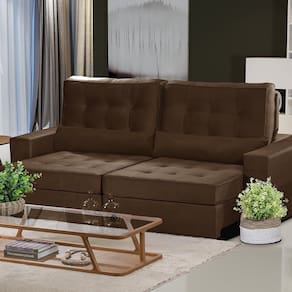 Sofá Curitiba Modular 3 Lugares 230cm Retrátil Reclinável
