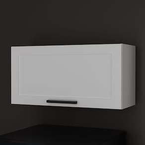 Armário Aéreo 80cm em Mdf com 1 Porta Almofada Basculante Branco