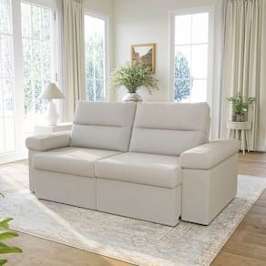 Sofá Retrátil e Reclinável 210cm Botero Cabecasa Madeiramadeira OFFWHITE