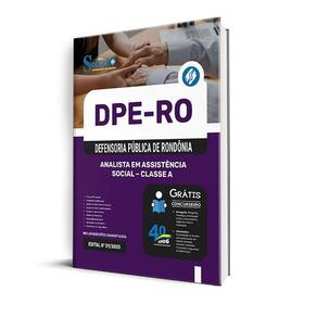 Apostila Dpe Ro 2025 Analista Em Assistência Social Classe A
