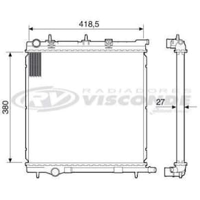 Radiador De Água Citroen C3 03/ Rv2771 Visconde