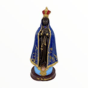 Escultura Nossa Senhora Aparecida Tradicional 15 Cm Em