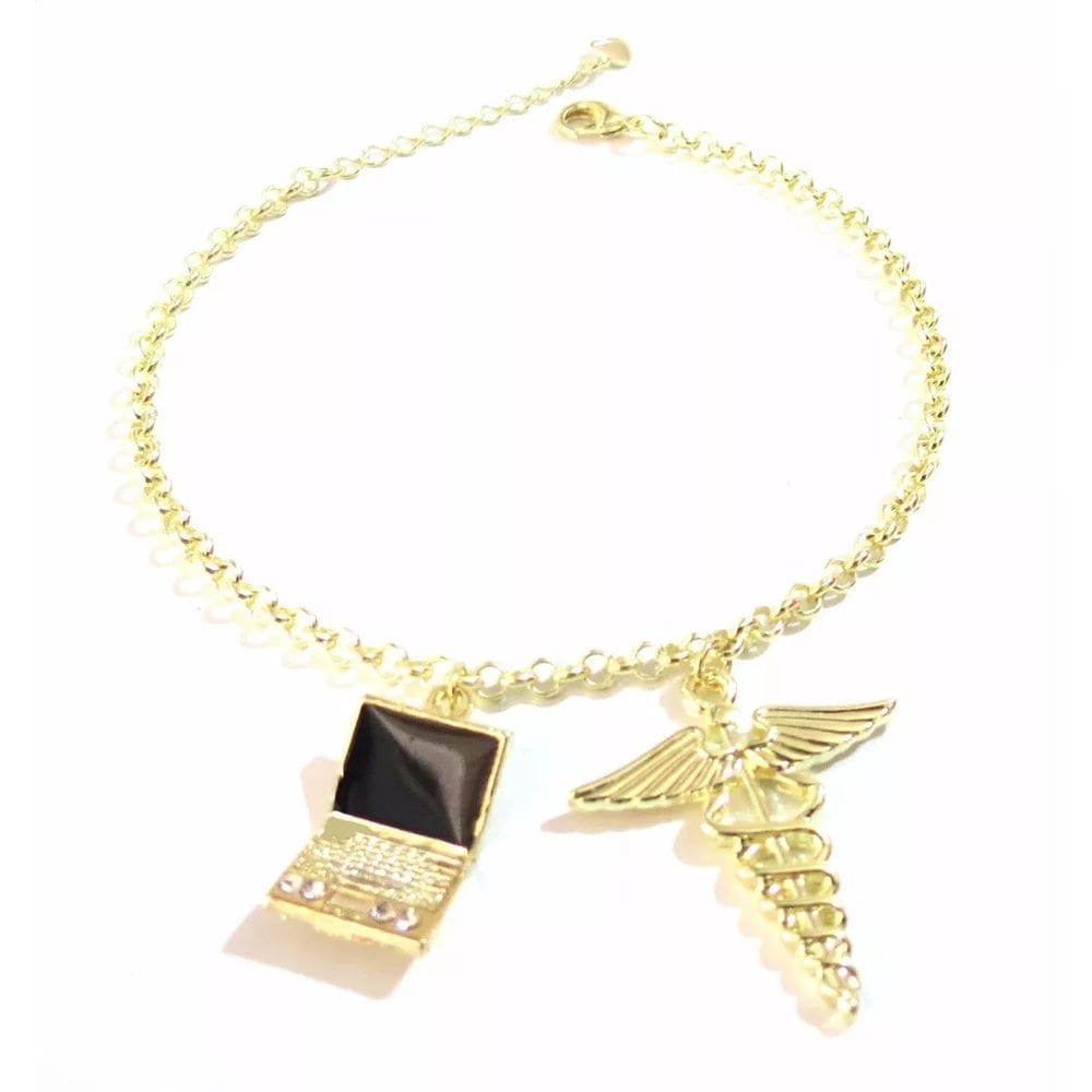 Pulseira Contabilidade Contábil Folheado a Ouro 18k