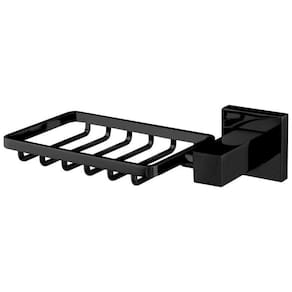 Saboneteira Para Banheiro Em Metal Stylos Preto Fosco