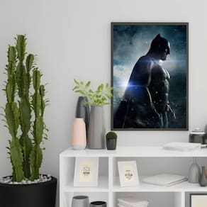 Quadro Decorativo Fotografia Batman Cavaleiro Das Trevas 45X34Cm