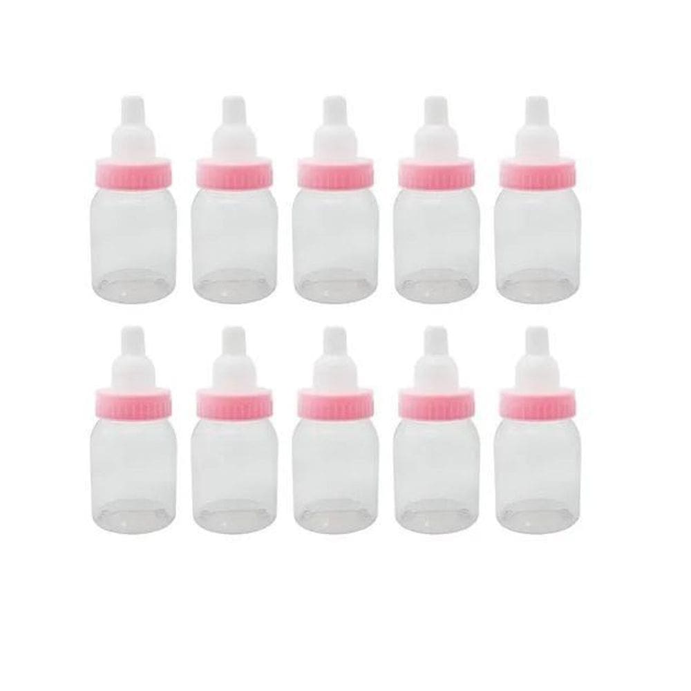 Kit 20 Mini Mamadeira Lisa Rosa Para Lembrancinha